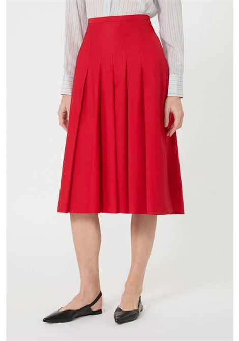 Gonna a pieghe in cotone MAX MARA Studio | 2616101021600003